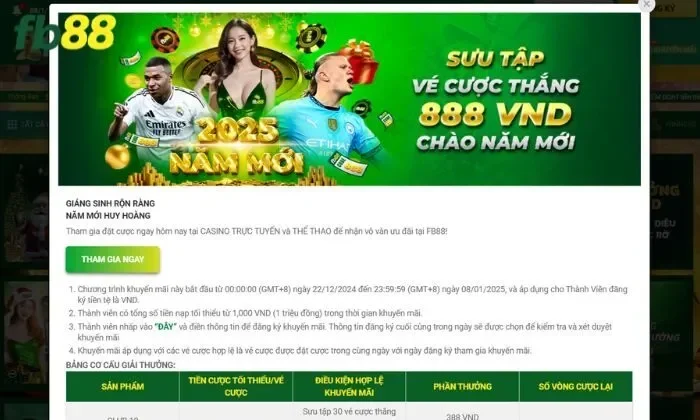 Sưu tập vé cược thắng 888 VNĐ chào năm mới FB88 Người chơi cần phải tuân thủ những điều khoản của khuyến mãi